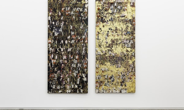 Kirtika Kain, veil black, 2021 and veil gold, 2022, presented as part of 'Empty Pockets', curated by Sineenart Meena at Gertrude Glasshouse. Photo: Chrisitan Capurro.