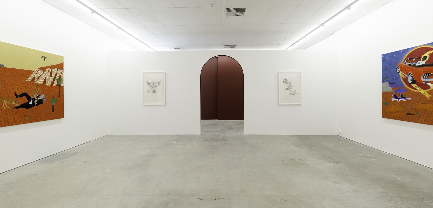 Installation view of Ryan Presley, 'Fresh Hell' at Gertrude Contemporary, 2023. Photo: Christian Capurro.