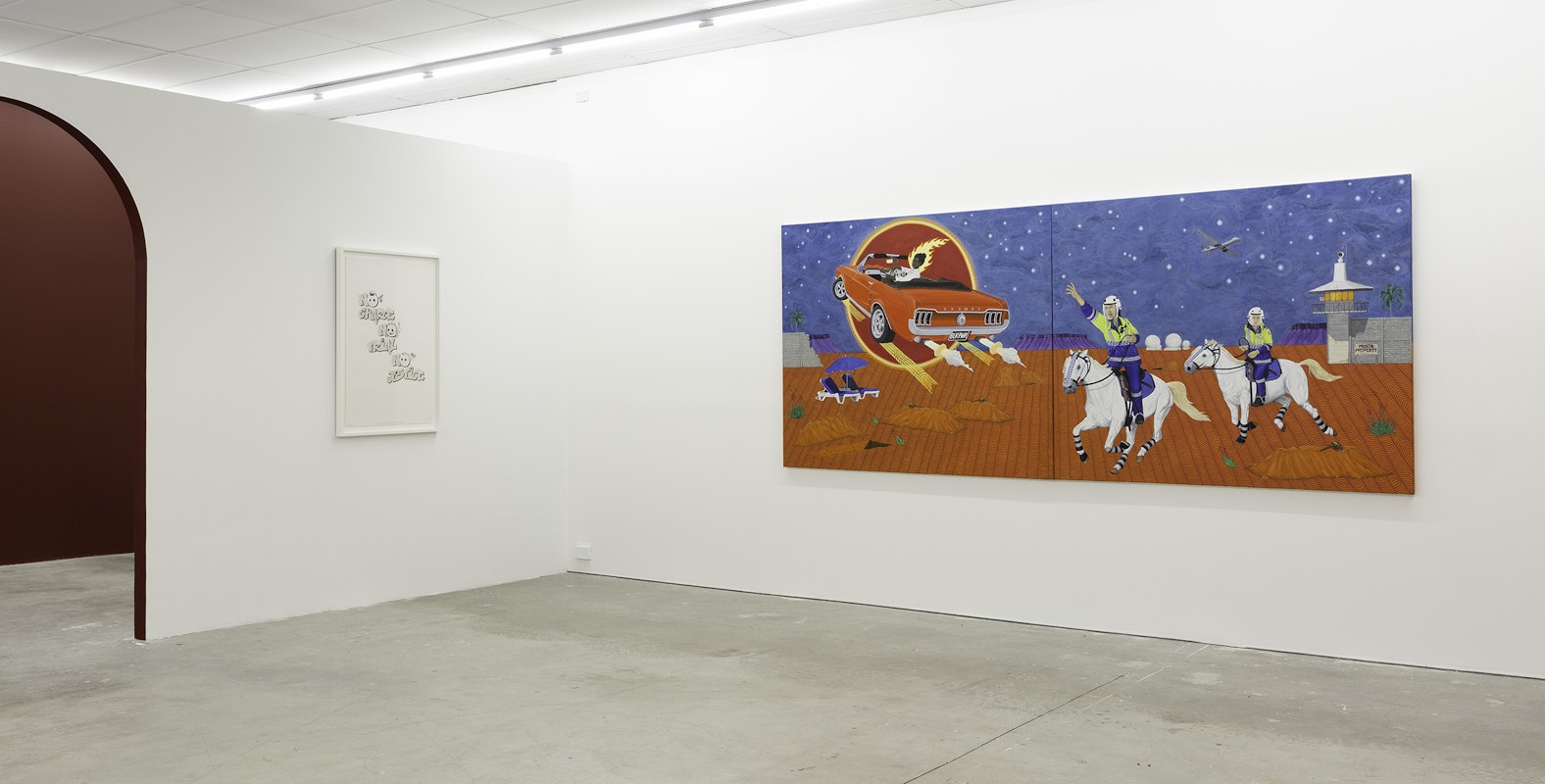 Installation view of Ryan Presley, 'Fresh Hell' at Gertrude Contemporary, 2023. Photo: Christian Capurro.