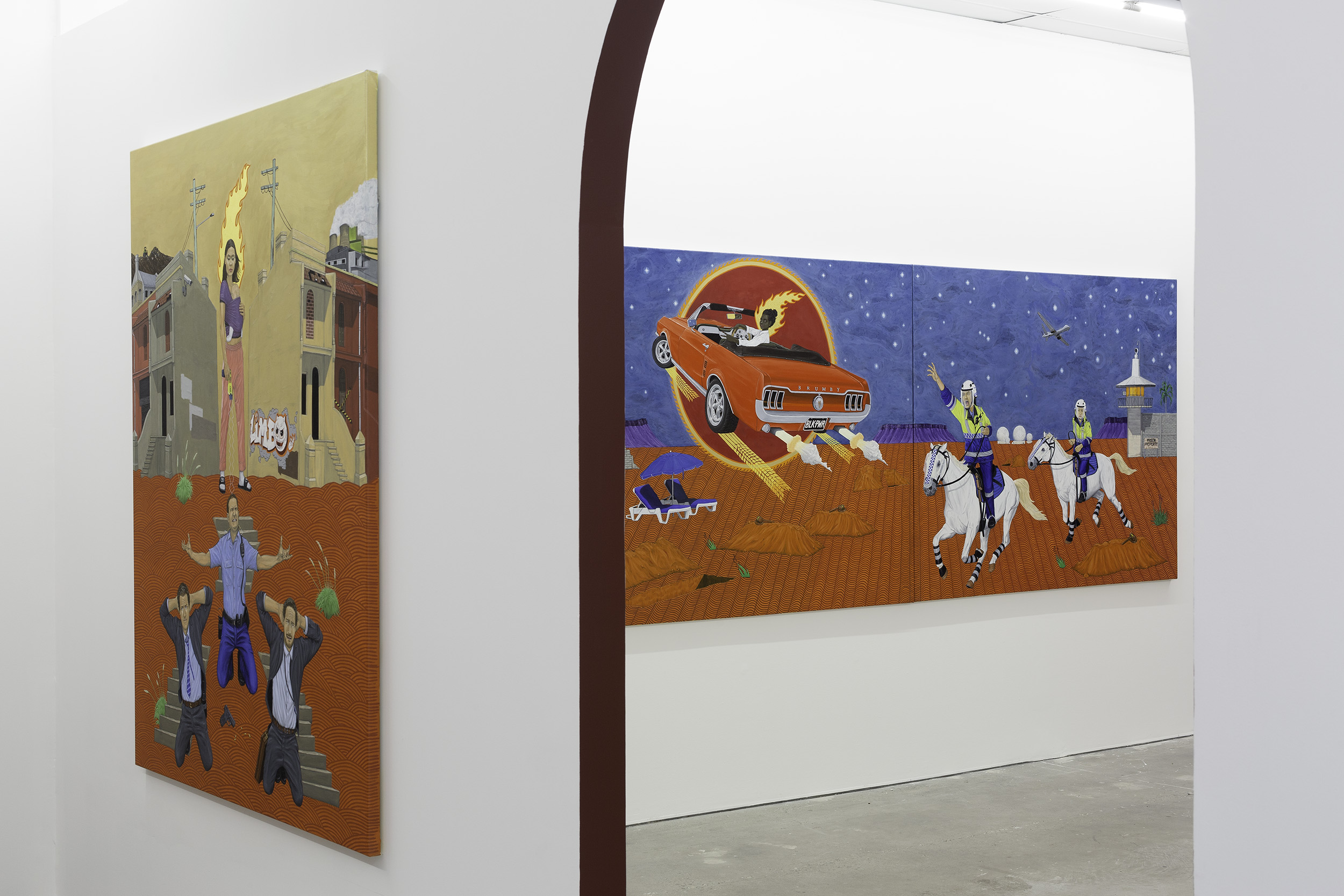 Installation view of Ryan Presley, 'Fresh Hell' at Gertrude Contemporary, 2023. Photo: Christian Capurro.