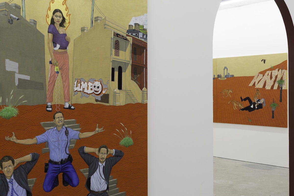 Installation view of Ryan Presley, 'Fresh Hell' at Gertrude Contemporary, 2023. Photo: Christian Capurro.