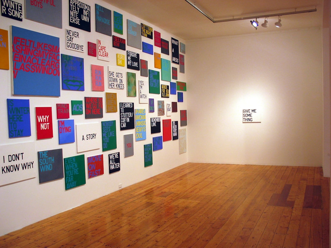Maria Cruz, Give me Something, 2005, installation view, Gertrude Contemporary, courtesy and © the artist, photography: John Brash. Documentation courtesy of the Gertrude Archive.