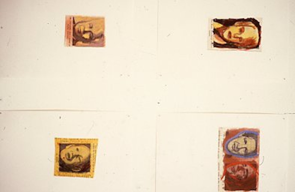 Sally L'Estrange, four works on paper, presented as part of 'Slouching Towards Bethlehem', 200 Gertrude Street, 1986. Photo: Courtesy of the Gertrude archive.
