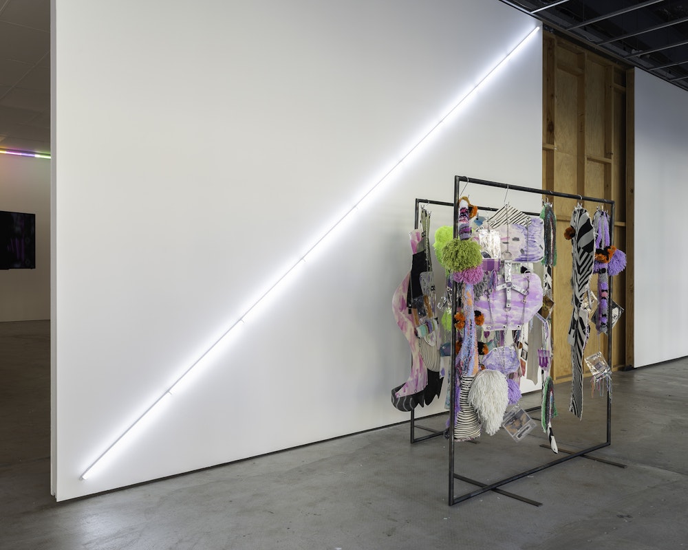 Installation view of Sarah Contos, In The Belly of Mary Shelley, presented at Gertrude Contemporary, 2023. Courtesy of the artist, Roslyn Oxley9 Gallery, Eora Sydney and STATION, Naarm Melbourne. Photo: Christian Capurro