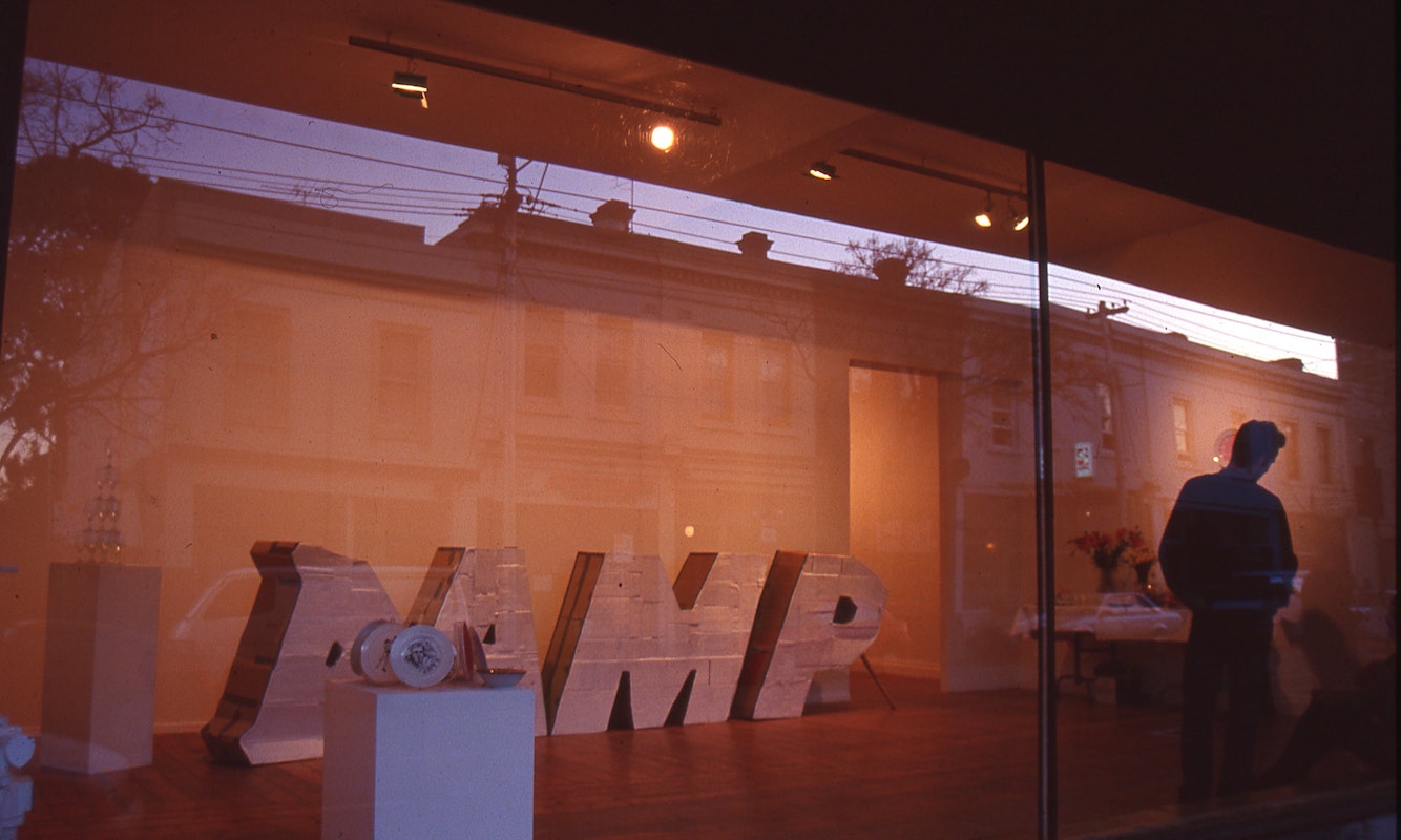 Installation view of DAMP, Punchline, presented at 200 Gertrude Street, 1999. Courtesy of the Gertrude archive.