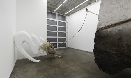 Installation view of Francis Carmody, A Relic Remains, presented at Gertrude Glasshouse, 2023. Photo: Christian Capurro.