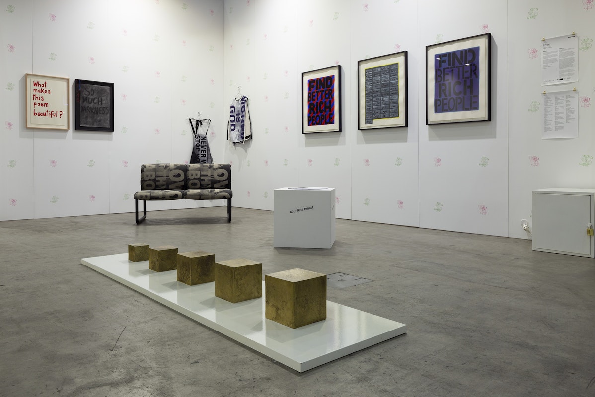 Installation view of Asset Class, presented as part of Melbourne Art Fair 2022 project rooms. Photo: Christian Capurro