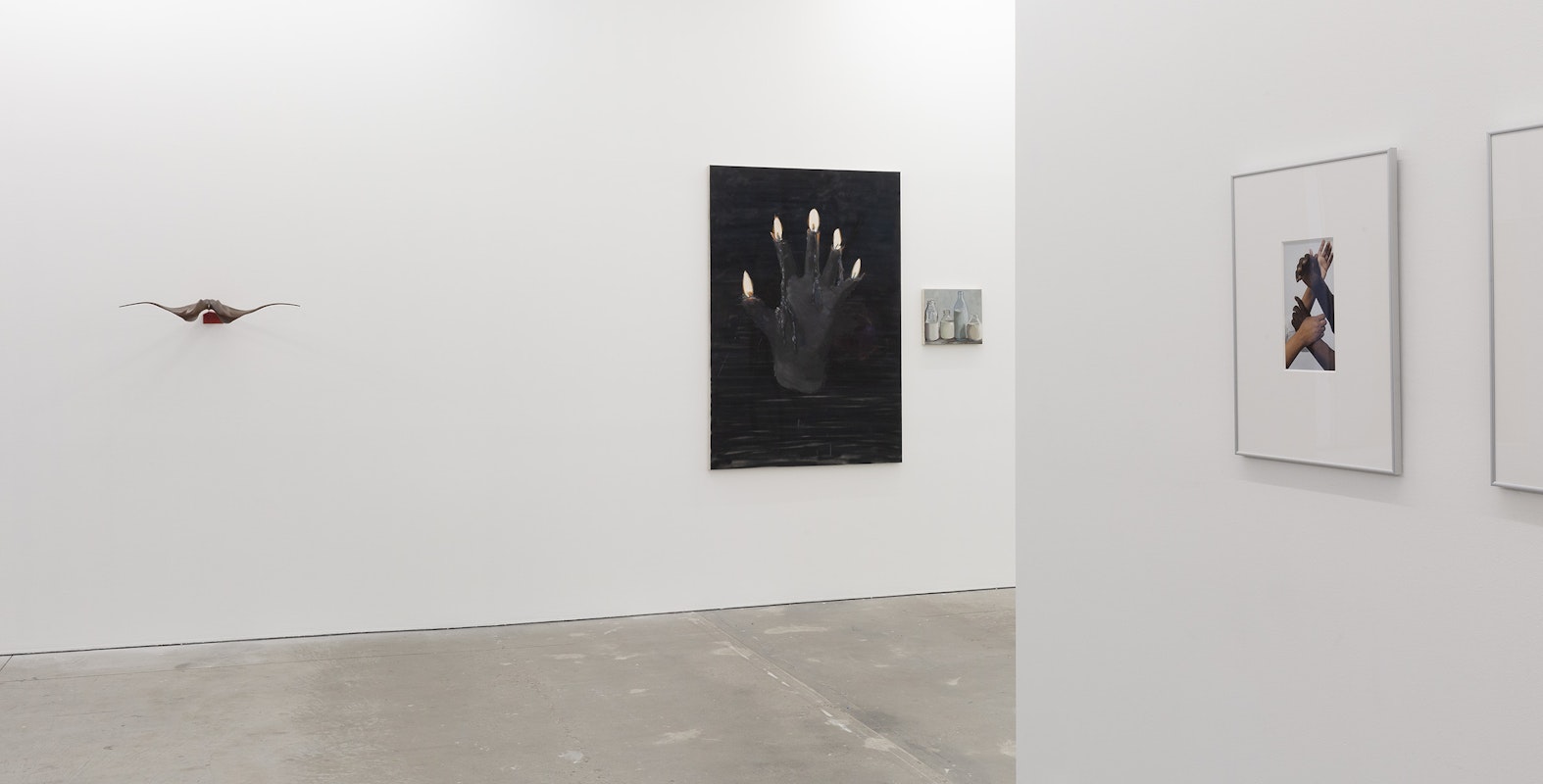 Installation view of Gertrude Studios 2023, featuring works by Francis Carmody, Gian Manik and Arini Byng. Photo: Christian Capurro