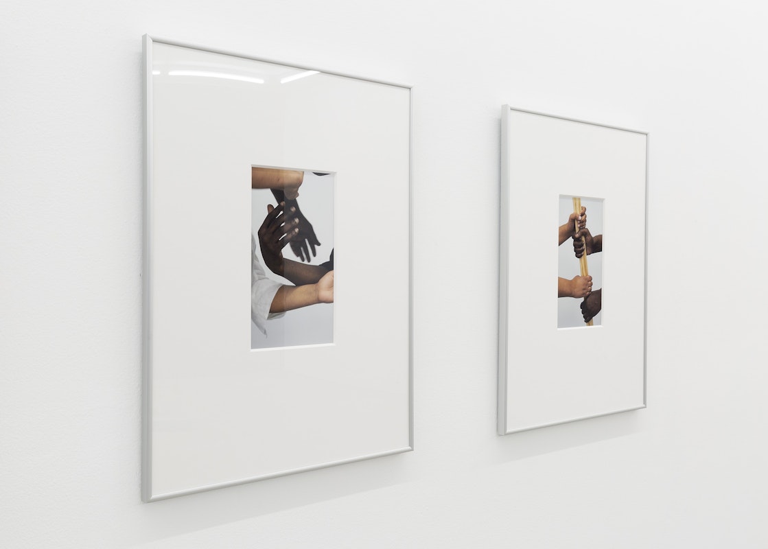 Arini Byng, (Indistinct Chatter) 1-4, archival inkjet print on Hahnemühle PhotoRag Baryta paper,  installation view, Gertrude Studios 2023, Gertrude Contemporary, Naarm Melbourne, 2023, image courtesy and © the artist, photograph: Christian Capurro.
