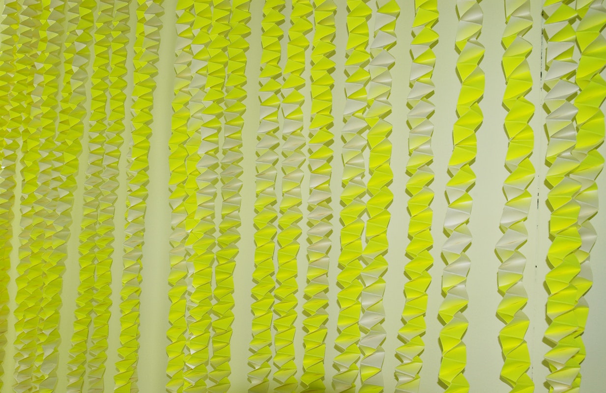 Install View of 'A Short Ride In A Fast Machine; 1985-2005' featuring work by Andrea Tu, at 200 Gertrude Street, 2005.