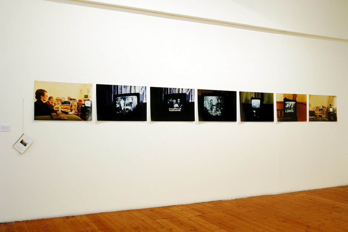 Install View of 'A Short Ride In A Fast Machine; 1985-2005' featuring work by Sandra Bridie at 200 Gertrude Street, 2005.