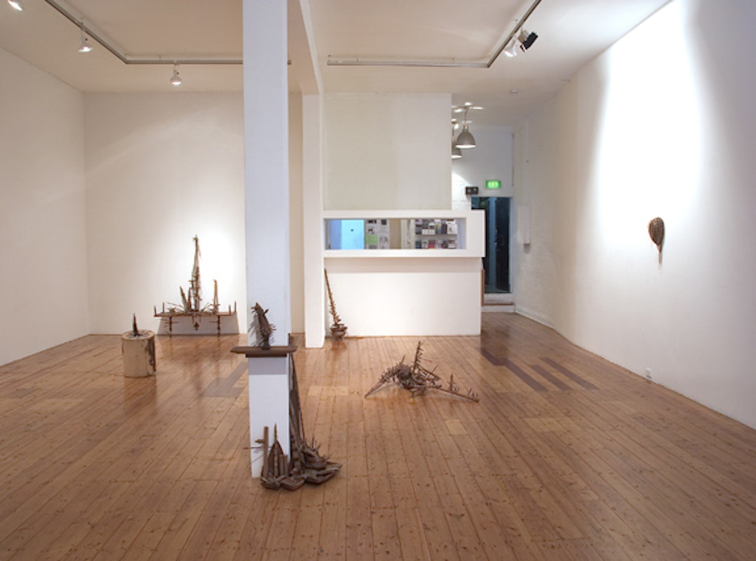 Installation view of Nick Mangan, 'The Colony', at 200 Gertrude Street, 2005.