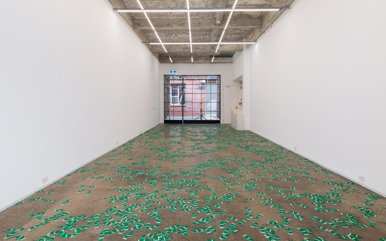 Installation view of An Unbroken Surface by Dane Mitchell, presented at Gertrude Glasshouse, 2024. Photo: Christian Capurro