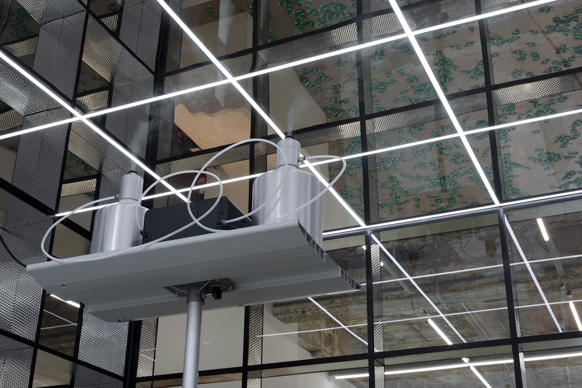 Installation view of An Unbroken Surface by Dane Mitchell, presented at Gertrude Glasshouse, 2024. Photo: Christian Capurro