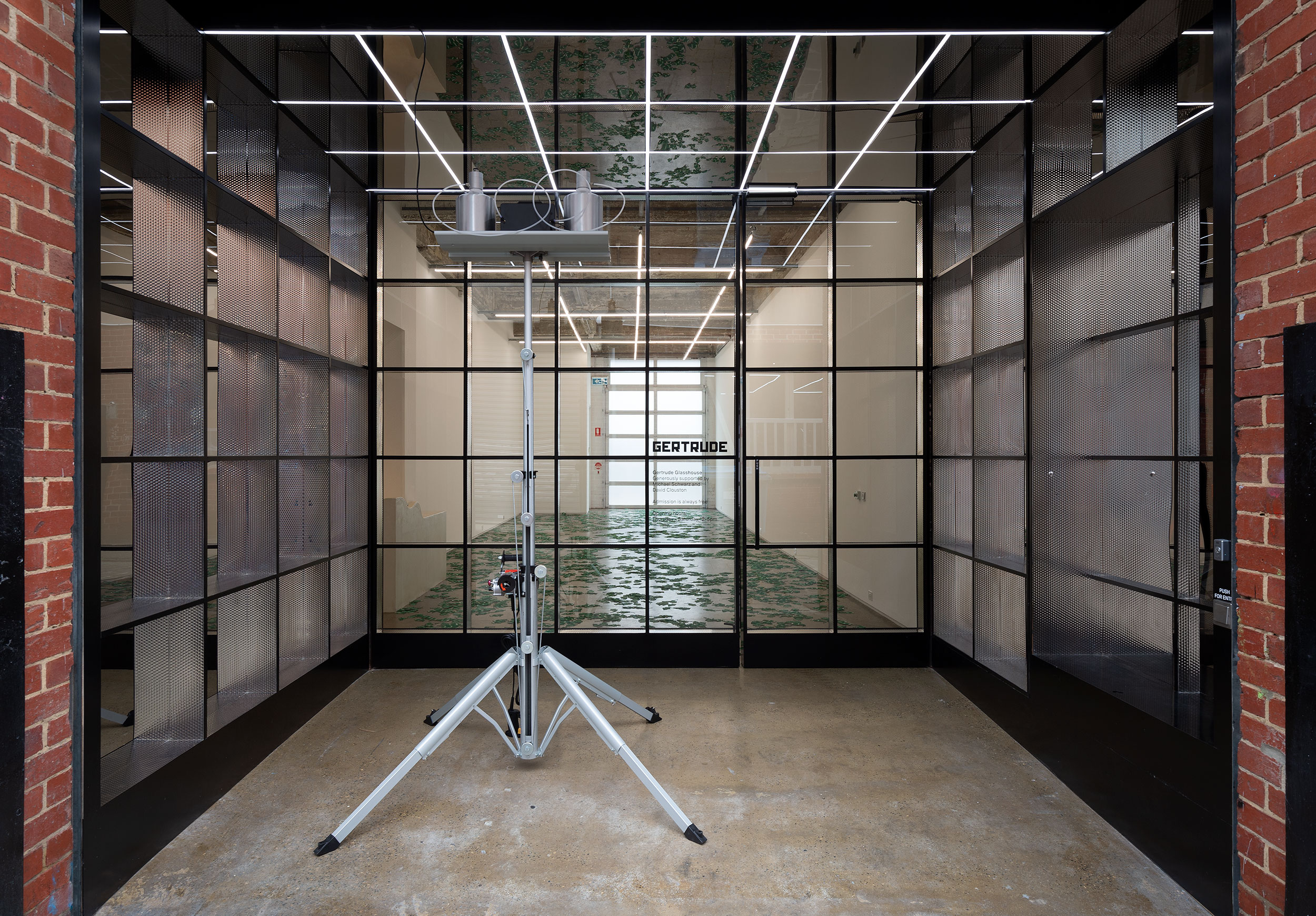 Installation view of An Unbroken Surface by Dane Mitchell, presented at Gertrude Glasshouse, 2024. Photo: Christian Capurro