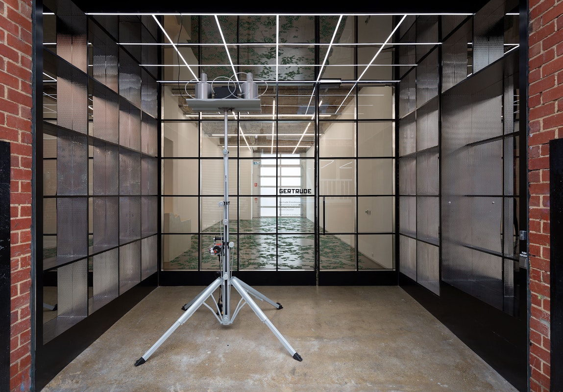 Installation view of An Unbroken Surface by Dane Mitchell, presented at Gertrude Glasshouse, 2024. Photo: Christian Capurro