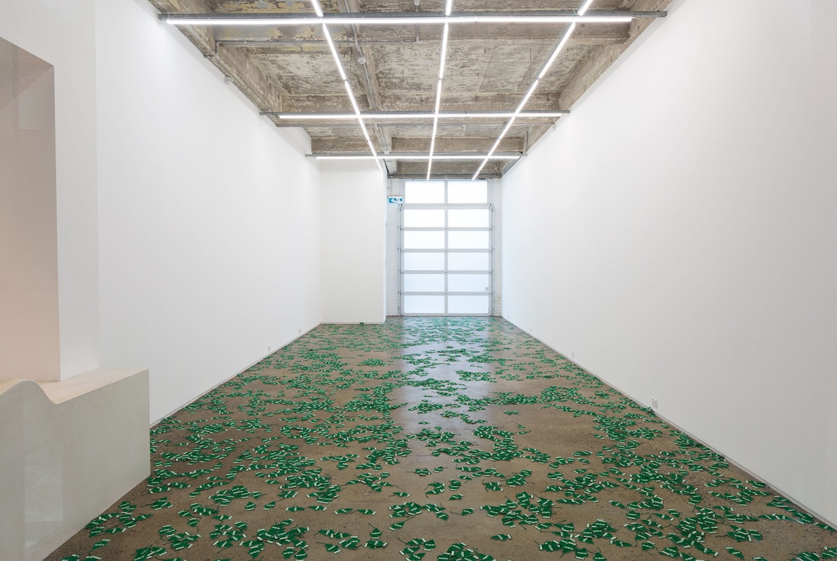 Installation view of An Unbroken Surface by Dane Mitchell, presented at Gertrude Glasshouse, 2024. Photo: Christian Capurro