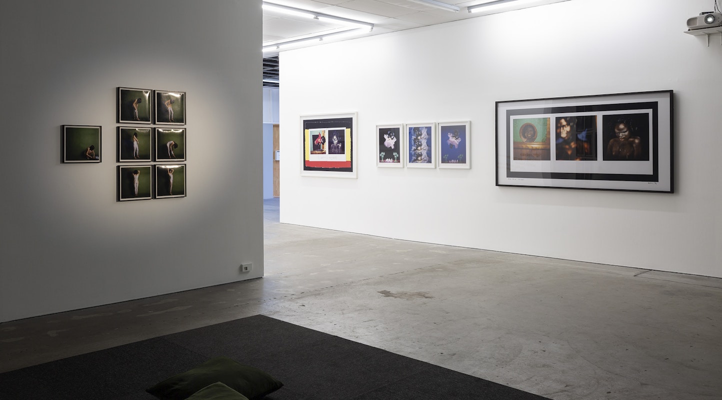 Installation detail of Octopus 24: Ricochet curated by Patrice Sharkey, featuring work by Cosey Fanni Tutti and Destiny Deacon, presented at Gertrude Contemporary, 2024. Photo: Christian Capurro.