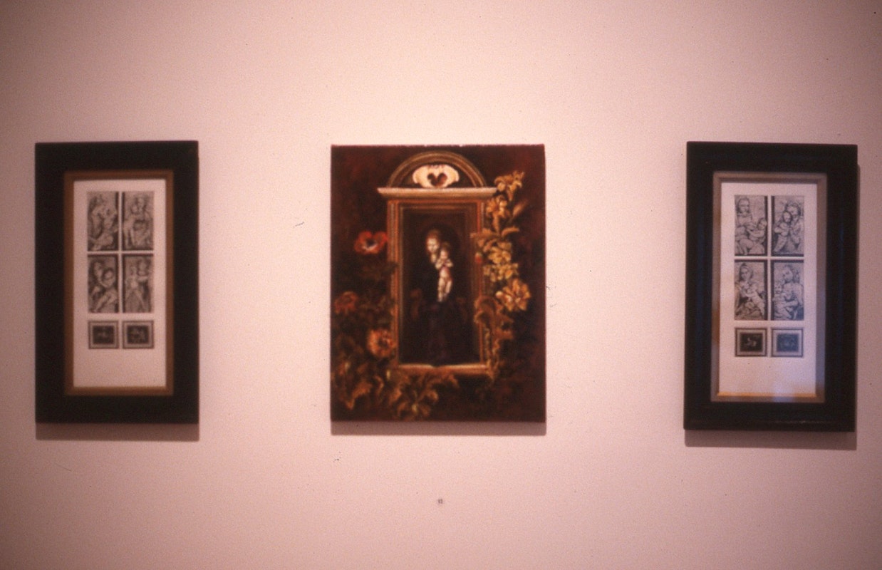 Installation view of The Gothic: Perversity and its Pleasure, curated by Robyn McKenzie, featuring works by Joanne Ritson, presented at 200 Gertrude Street, 1987. Courtesy of the Gertrude Archive.
