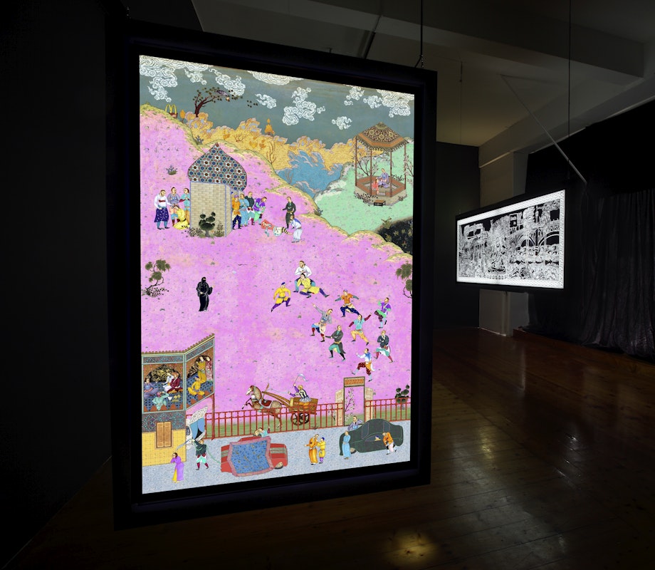 Installation view of Mark Hilton, 'Champion' and 'Salt Nightclub', Collective Autonomy, presented at Gertrude Contemporary, 2006. Photo courtesy of the Gertrude Archive.