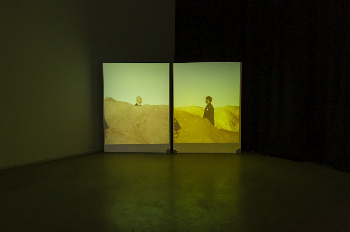 Installation view of Ezz Monem, And He Said: This is Power?, presented at Gertrude Glasshouse, 2024. Courtesy of the artist and THIS IS NO FANTASY, Naarm Melbourne. Photo: Christian Capurro