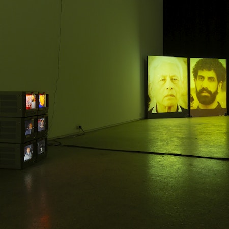 Installation view of Ezz Monem, And He Said: This is Power?, presented at Gertrude Glasshouse, 2024. Courtesy of the artist and THIS IS NO FANTASY, Naarm Melbourne. Photo: Christian Capurro