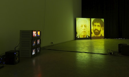 Installation view of Ezz Monem, And He Said: This is Power?, presented at Gertrude Glasshouse, 2024. Courtesy of the artist and THIS IS NO FANTASY, Naarm Melbourne. Photo: Christian Capurro