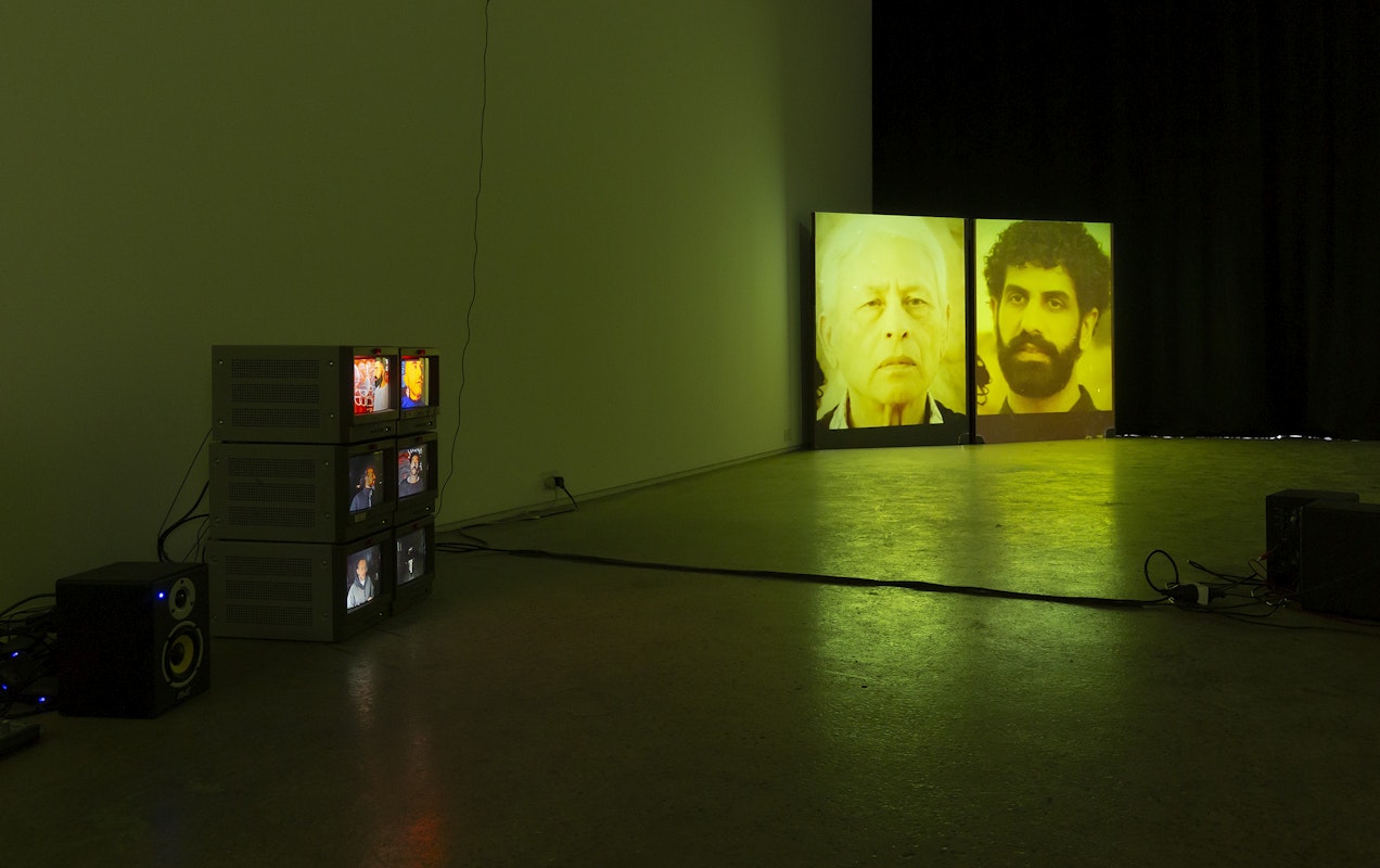 Installation view of Ezz Monem, And He Said: This is Power?, presented at Gertrude Glasshouse, 2024. Courtesy of the artist and THIS IS NO FANTASY, Naarm Melbourne. Photo: Christian Capurro