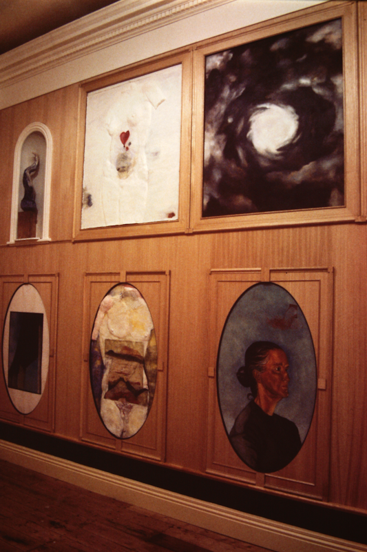 Installation view of Vasari revisited : a Kunstkammer in Melbourne, curated by Michael Graf, presented at 200 Gertrude Street, 1988-1989.  Photo courtesy of the Gertrude Archive.