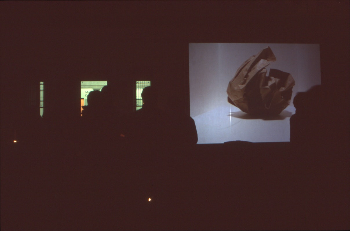 Audiences attending screen life: videos from australia, first presented at the Reina Sofia Museum, Madrid, 2002-2003. Featuring work by Daniel von Sturmer. Supported by the Australia Council, the South Australian Government and Arts SA and Arts Victoria. Photo courtesy of the Gertrude Archive.