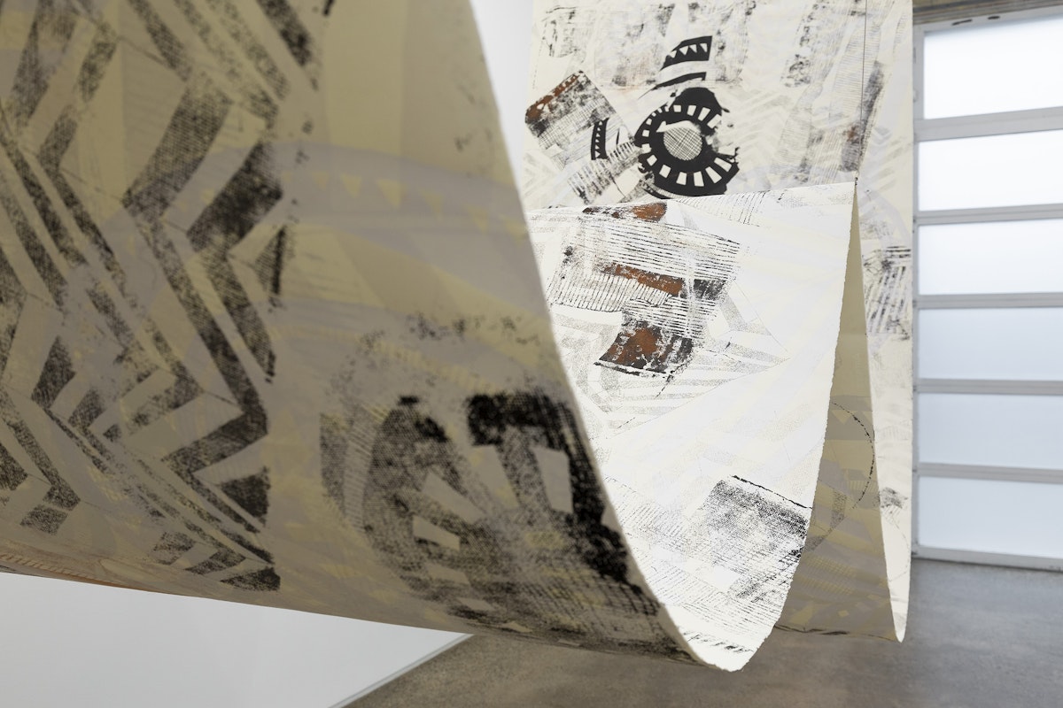 Installation view of Lisa Waup, muddy edges, presented at Gertrude Glasshouse, 2024. Image: Christian Capurro