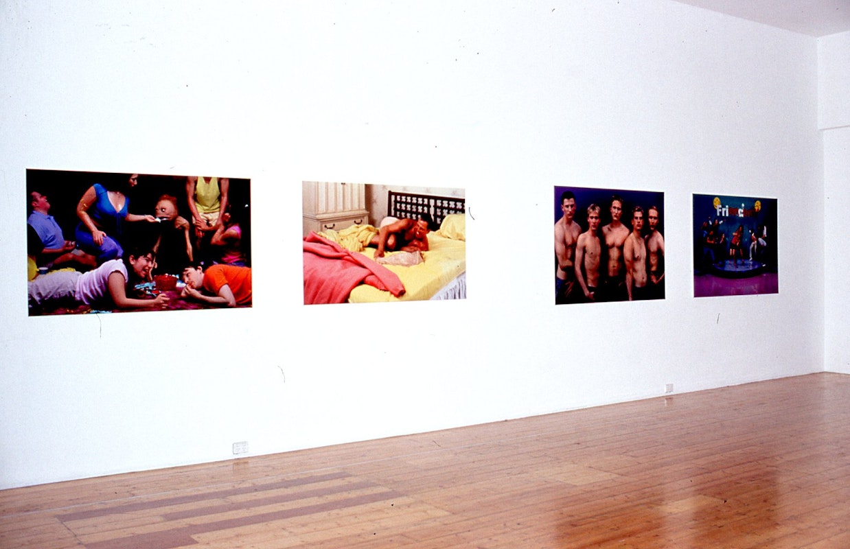 Installation view, Octopus 4: More Real Than Life, curated by Alexie Glass, featuring works by Del Kathryn Barton, Cherry Hood, James Lynch, Monika Tichacek and Charlie White, presented at 200 Gertrude Street, 2003. Image courtesy of the Gertrude Archive.