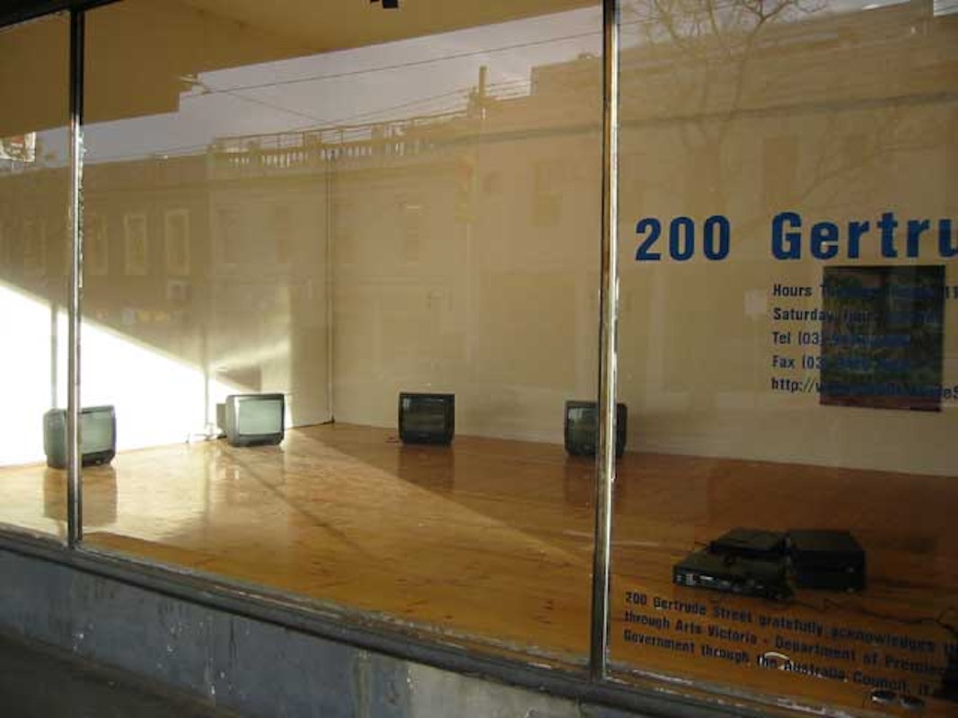 Exterior view, Octopus 3: Still time, presented at 200 Gertrude Street, 2002. Image courtesy of the Gertrude Archive.