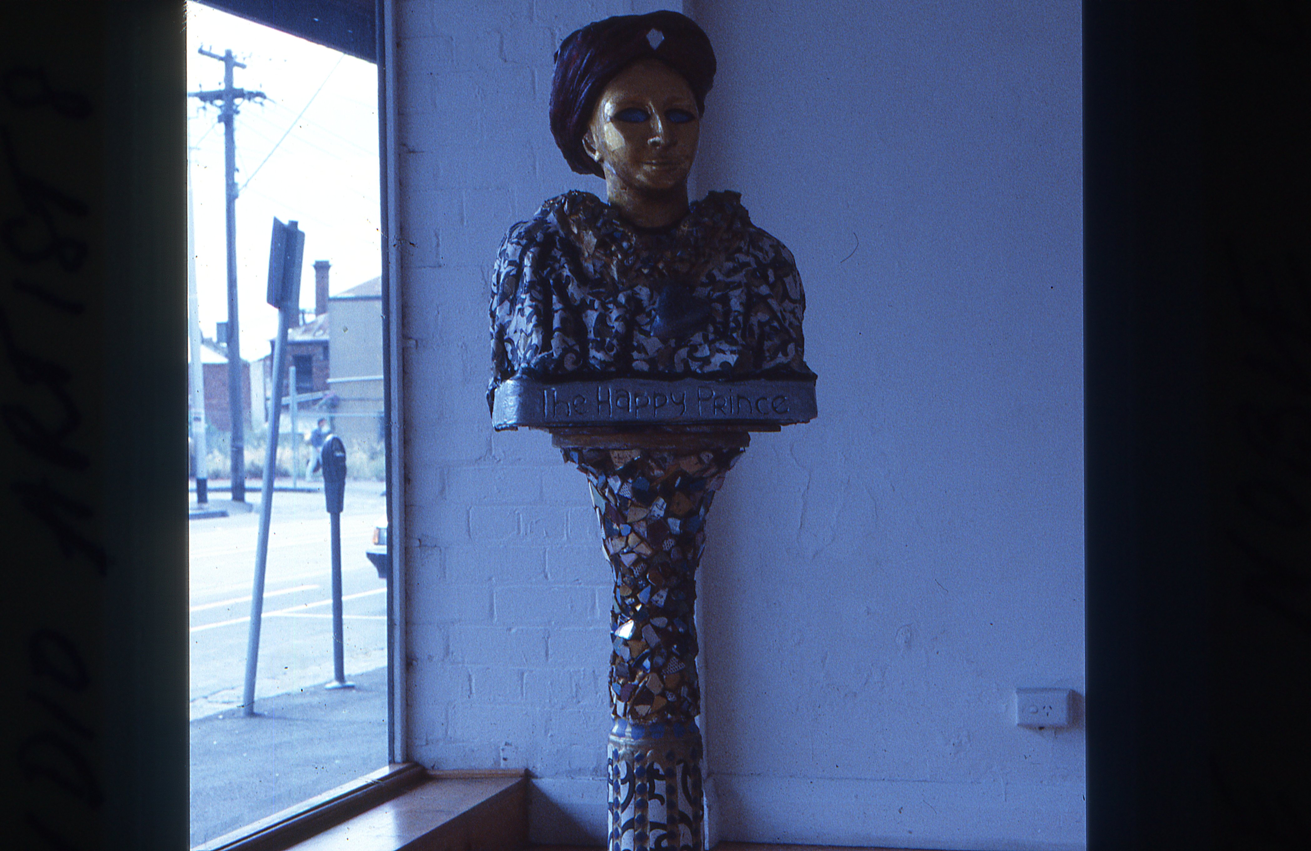 Installation view of The Studios Artists 1988, Luanne Noble, The Happy Prince, 1986. Presented at 200 Gertrude Street. Courtesy of the Gertrude Archive.