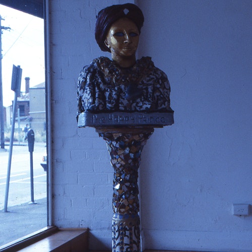 Installation view of The Studios Artists 1988, Luanne Noble, The Happy Prince, 1986. Presented at 200 Gertrude Street. Courtesy of the Gertrude Archive.