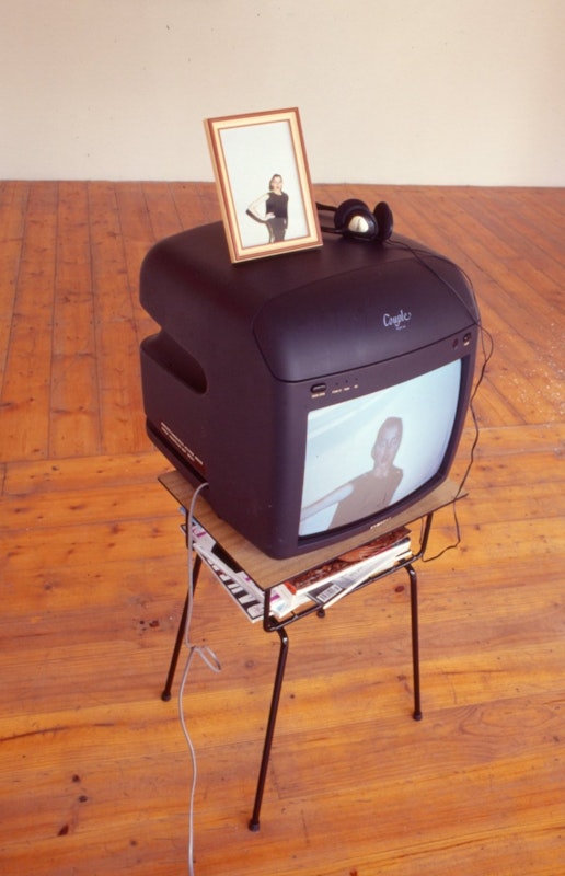 Installation view, Institutional Transit Lobby (Part 1), featuring artwork by Louise Jennison, presented at 200 Gertrude Street, 1998. Image courtesy of the Gertrude Archive.