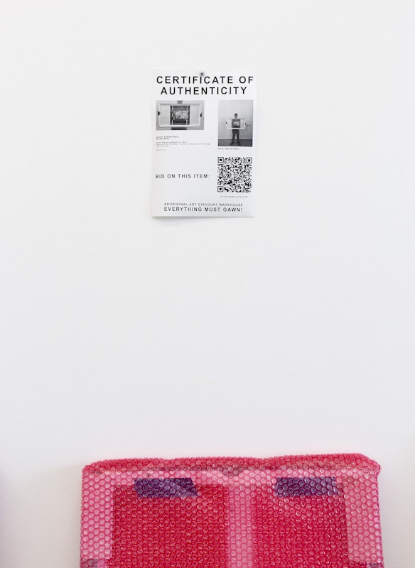 Steven Rhall, Installation view, ABORIGINAL ART DISCOUNT GLASSHOUSE, Gertrude Glasshouse, Naarm Melbourne, 2024. Photograph: Christian Capurro