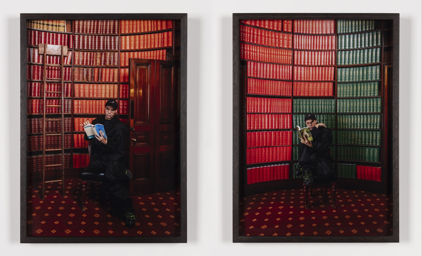 Christian Thompson AO, House of Gold, 2022 C-type print on Fuji Pearl Metallic, 34.5 x 48.3cm each (framed)