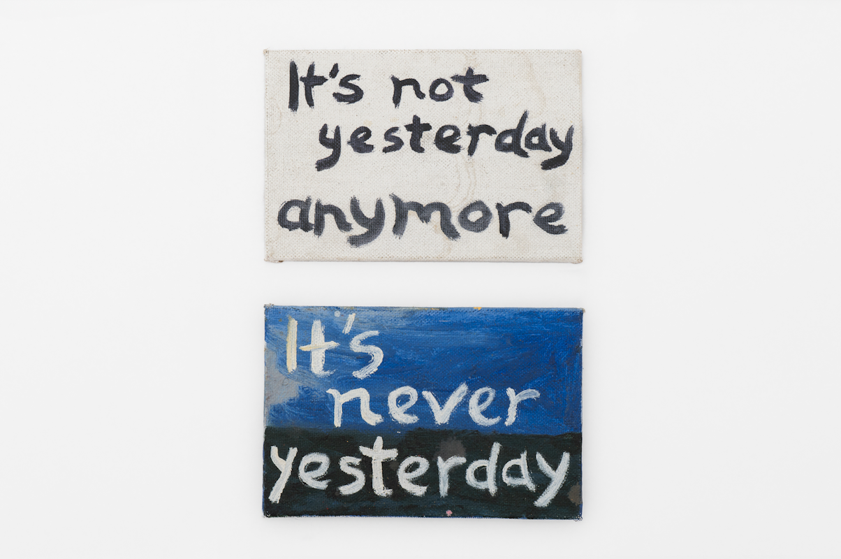 Angela Brennan, Untitled, 1992. Oil on canvas board, 2 parts, 10 x 15 cm each. Courtesy of the artist, Niagara, Naarm Melbourne and The Commercial, Sydney