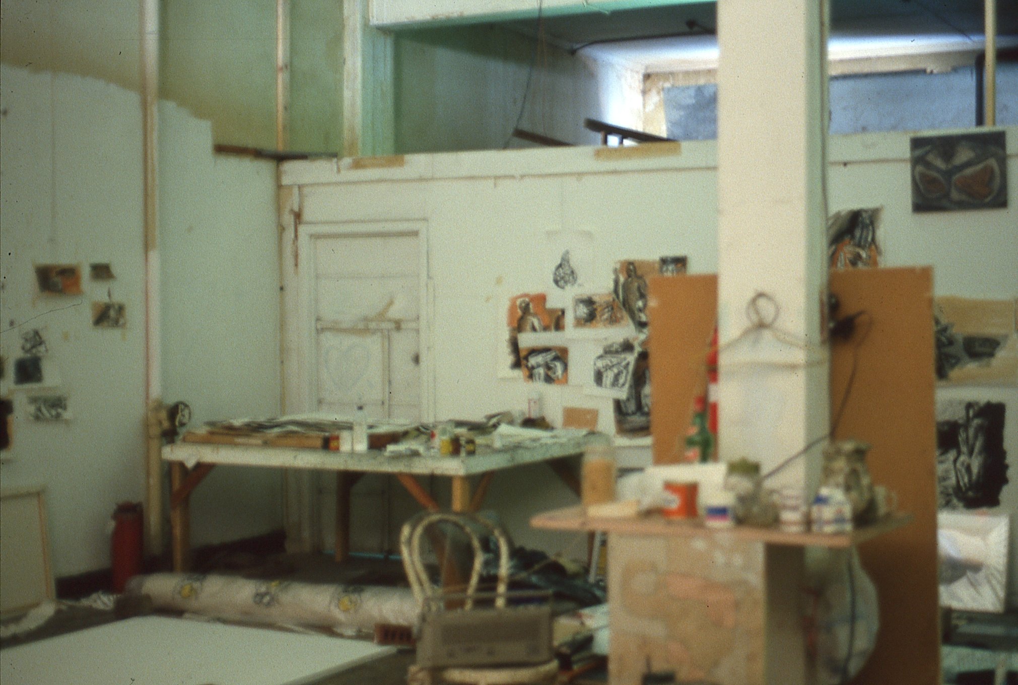 Studio view, Elizabeth Bodey (Studio 2), 200 Gertrude Street, circa 1989. Courtesy of the Gertrude Archive.