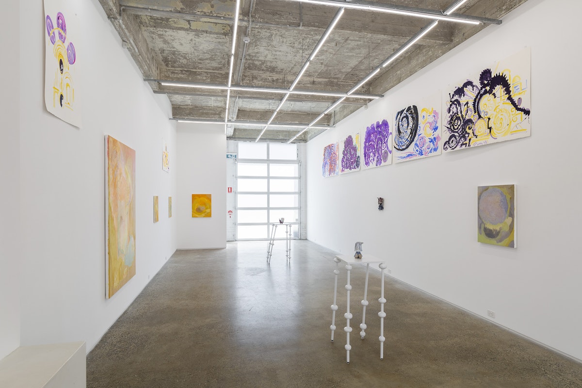 Installation view, Glasshouse Stonehouse 2025: Oh Chenaud!, Alex Pittendrigh and Michelle Ussher, Gertrude Glasshouse, Naarm Melbourne, 2025, photograph: Christian Capurro