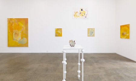 Installation view, Glasshouse Stonehouse 2025: Oh Chenaud!, Alex Pittendrigh and Michelle Ussher, Gertrude Glasshouse, Naarm Melbourne, 2025, photograph: Christian Capurro