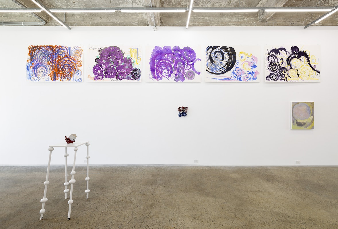 Installation view, Glasshouse Stonehouse 2025: Oh Chenaud!, Alex Pittendrigh and Michelle Ussher, Gertrude Glasshouse, Naarm Melbourne, 2025, photograph: Christian Capurro