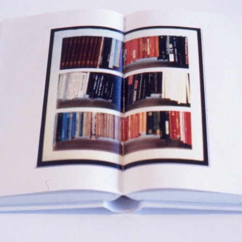 Installation view, Gail Hastings, This Performance/A Passing Thought, 200 Gertrude Street, Naarm Melbourne, 1989, © and courtesy the artist. Documentation digitised from slide (2024), courtesy of the Gertrude Archive.