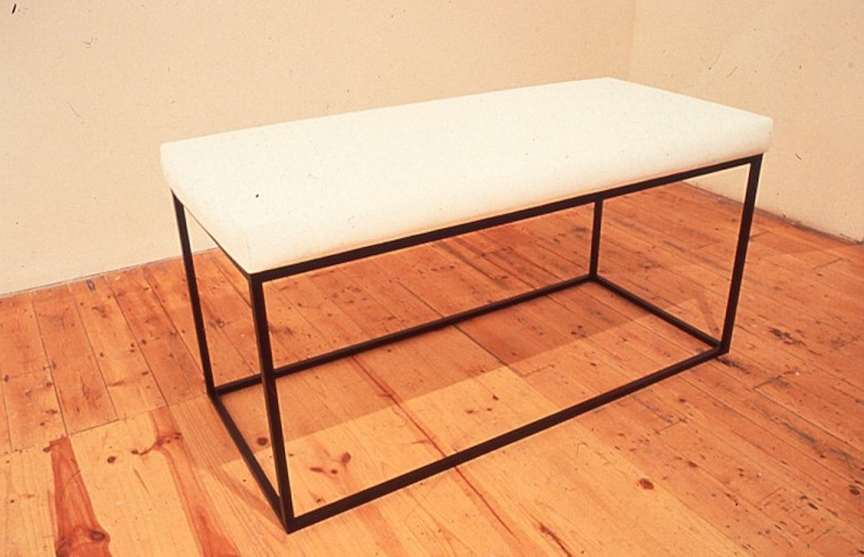 Mathew Jones, silence = death (1990), installation view, 200 Gertrude Street, Naarm Melbourne, 1991, digitised from slide in 2024. Copyright and courtesy of the artist and the Gertrude Archive.