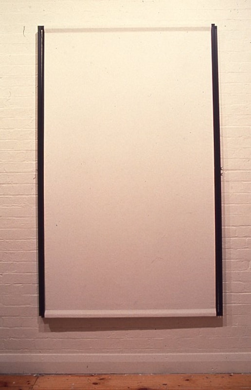 Mathew Jones, silence = death (1990), installation view, 200 Gertrude Street, Naarm Melbourne, 1991, digitised from slide in 2024. Copyright and courtesy of the artist and the Gertrude Archive.