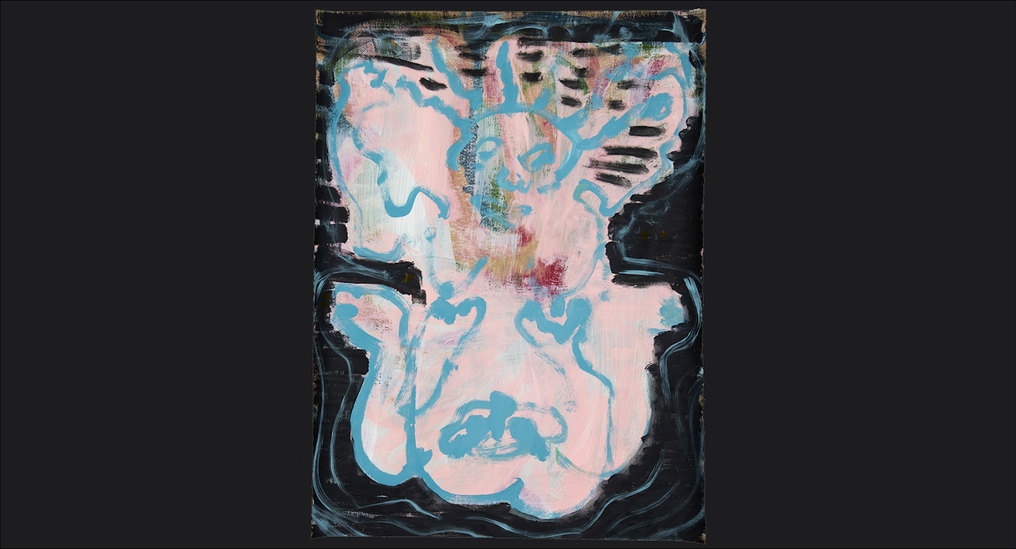 Georgia Morgan, Falling-Flying, 2022, acrylic on paper, image courtesy the artist and Neon Parc, Naarm Melbourne © the artist, photograph: courtesy Bett Gallery