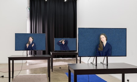 Adelle Mills, 'Posture carriages,' 2017, four channel video installation (still), sound and dimensions variable, Gertrude Glasshouse, Naarm Melbourne, 2017. Photo: Christo Crocker