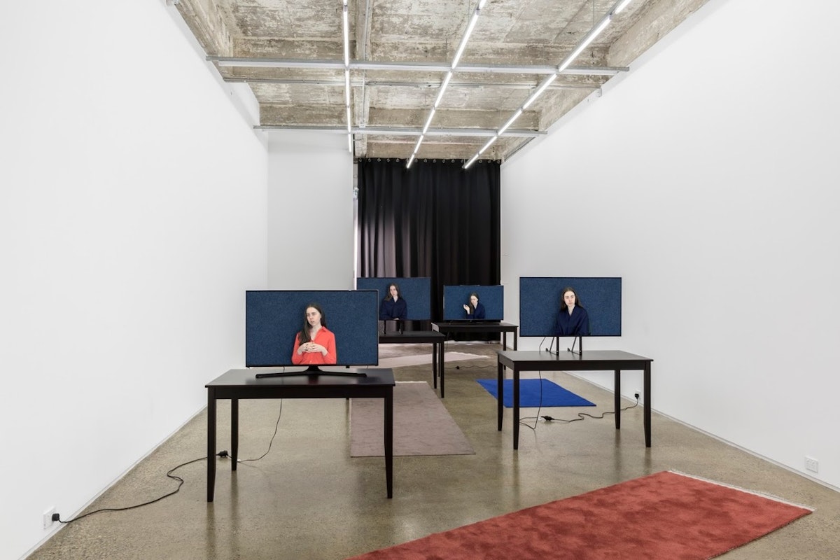 Adelle Mills, 'Posture carriages,' 2017, four channel video installation (still), sound and dimensions variable, Gertrude Glasshouse, Naarm Melbourne, 2017. Photo: Christo Crocker