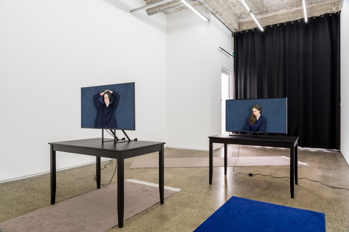 Adelle Mills, 'Posture carriages,' 2017, four channel video installation (still), sound and dimensions variable, Gertrude Glasshouse, Naarm Melbourne, 2017. Photo: Christo Crocker